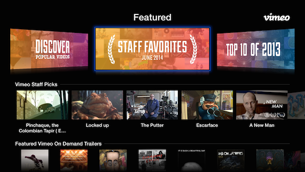 Vimeo Apple TV new app