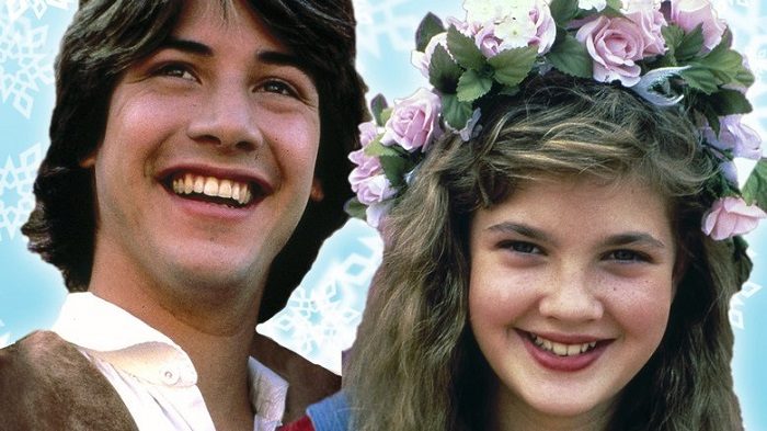 Image result for keanu reeves and drew barrymore in babes in toyland