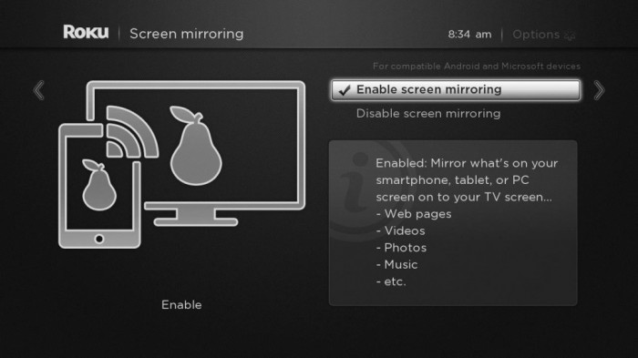 Roku takes on Chromecast with screen mirroring