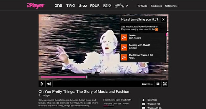 You can now add music from iPlayer programmes to a music playlist