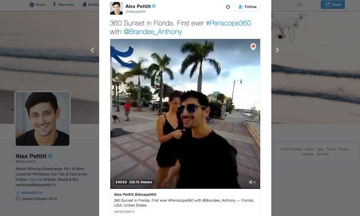 Twitter launches live 360-degree videos