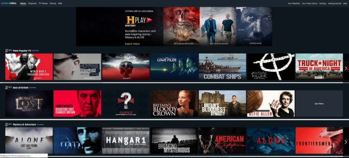 History Play launches on Amazon Prime Video Channels