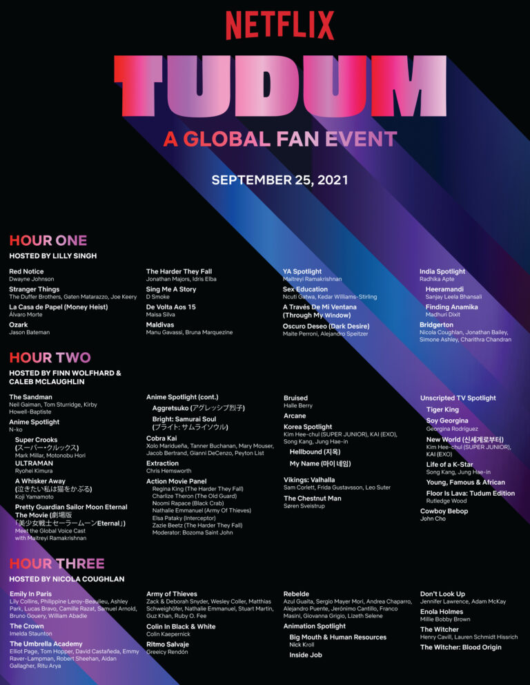 Tudum Netflix unveils schedule for online fan event Where to watch